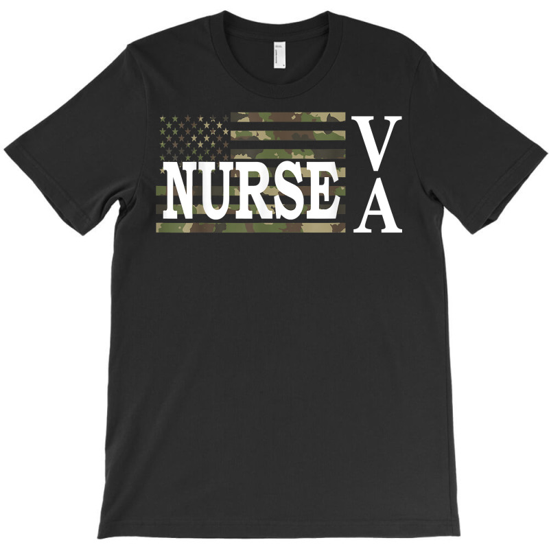 Usa Heart American Flag Va Nurse T Shirt T-shirt | Artistshot