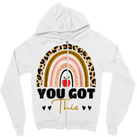 You Got This Leopard Rainbow Teacher Student Testing Day T Shirt Zipper Hoodie | Artistshot