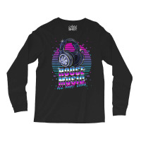 House Music All Night Long Emd Techno Bass Fan Headphones Dj T Shirt Long Sleeve Shirts | Artistshot