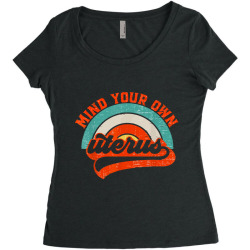 mind your own uterus pro choice feminist women's rights Women's Triblend Scoop T-shirt | Artistshot