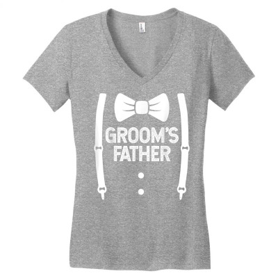 Groom's Father Shirt  Wedding Costume Father Of The Groom T Shirt Women's V-neck T-shirt Designed By Men.adam