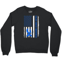 American Flag Colon Cancer Awareness Survivor Fighter T Shirt Crewneck Sweatshirt | Artistshot