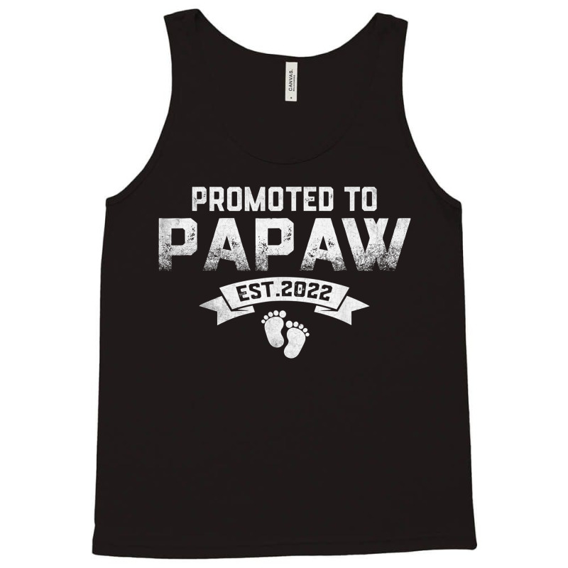 Promoted To Papaw Est 2022 Fathers Day For New Papaw Tank Top | Artistshot