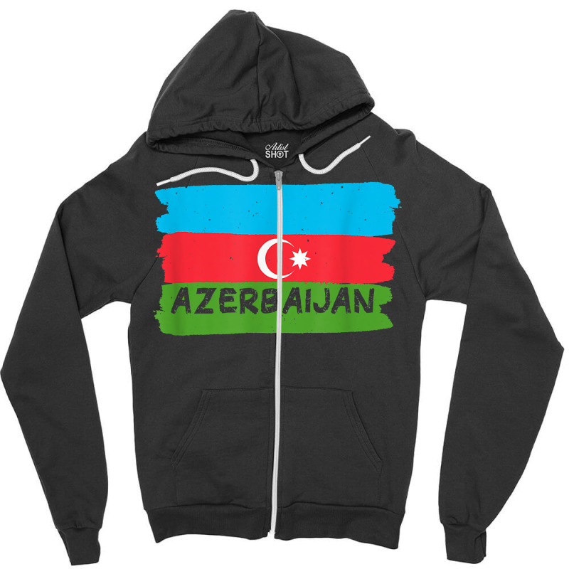 Azerbaijan T Shirt Zipper Hoodie | Artistshot