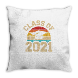 Class Of 2021 Vintage T Shirt Throw Pillow Designed By Adam.troare