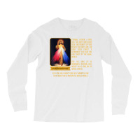 Divine Mercy Jesus Image Chaplet Novena Prayer Catholic T Shirt Long Sleeve Shirts | Artistshot