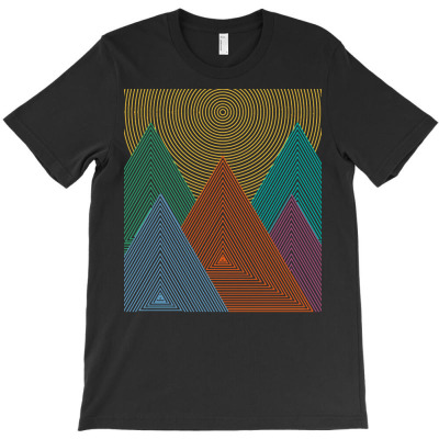 Geometric T  Shirt Geometry Mountain T  Shirt T-shirt Designed By Amina Vonrueden
