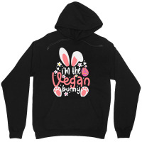 Vegan Design T  Shirt Bunny Ears I'm The Vegan Bunny Matching Easter V Unisex Hoodie | Artistshot