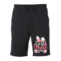 Vegan Design T  Shirt Bunny Ears I'm The Vegan Bunny Matching Easter V Fleece Short | Artistshot