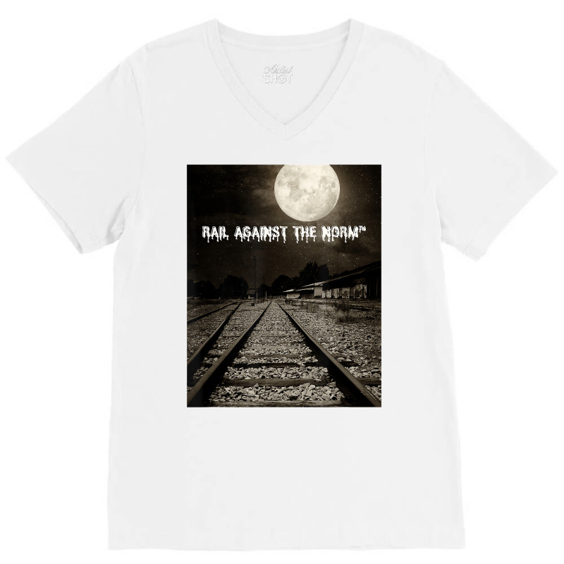 Moon And Rails T Shirt V-neck Tee | Artistshot