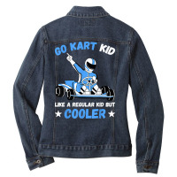 Go Kart Kid Go Kart Racing Boys Kids T Shirt Ladies Denim Jacket | Artistshot