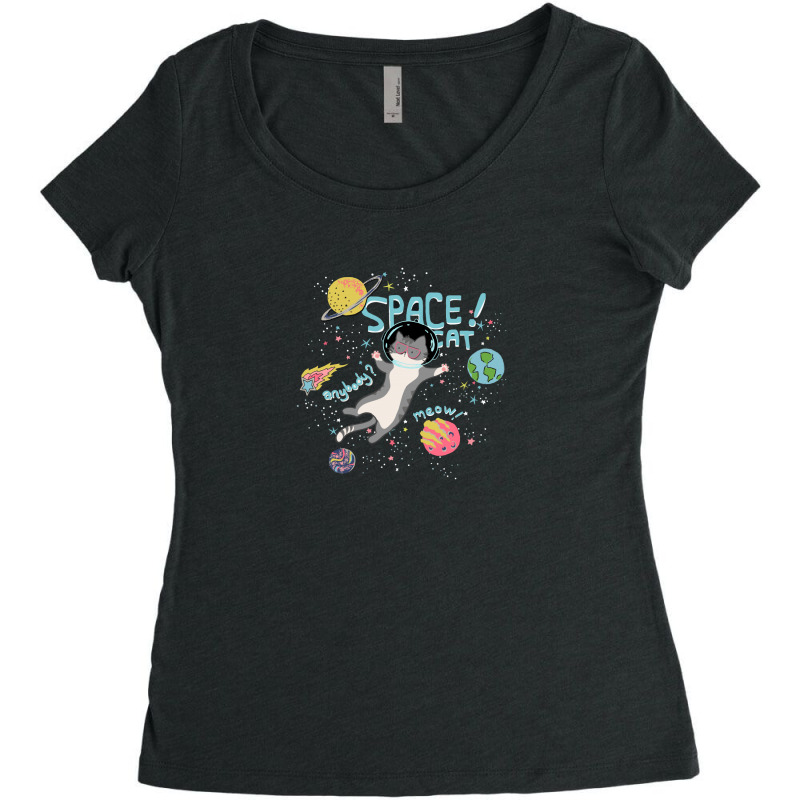 Cat Women's Triblend Scoop T-shirt by Disgus_Thing | Artistshot