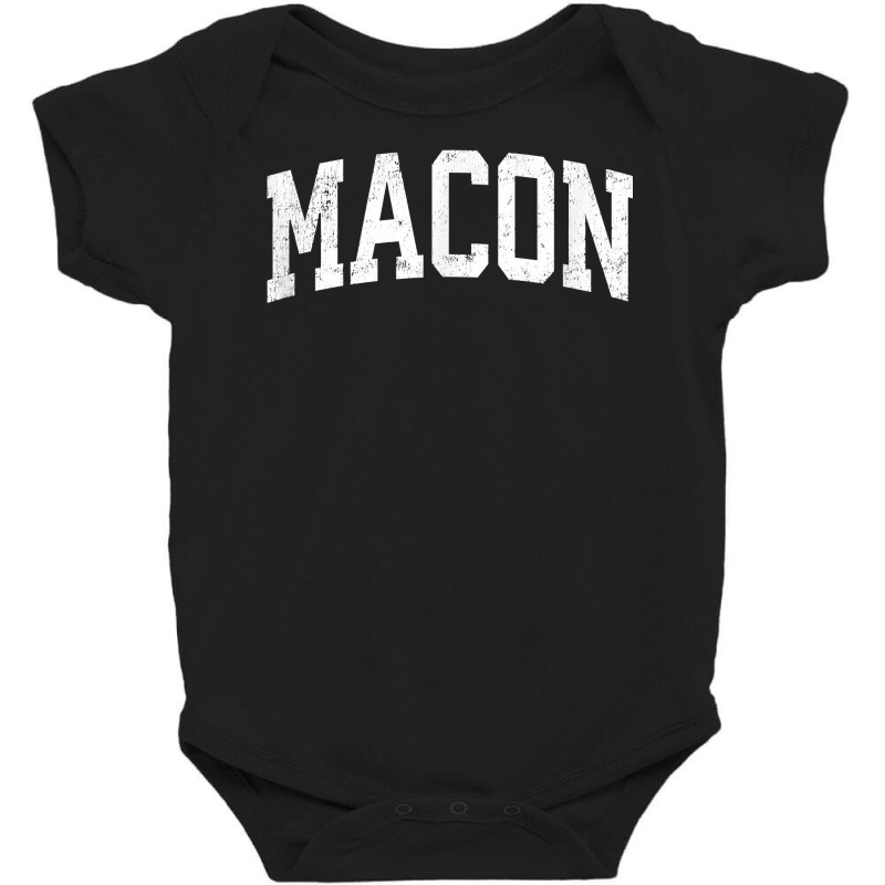 Macon Georgia Ga Vintage Athletic Sports Design T Shirt Baby Bodysuit by TeaMenShop | Artistshot