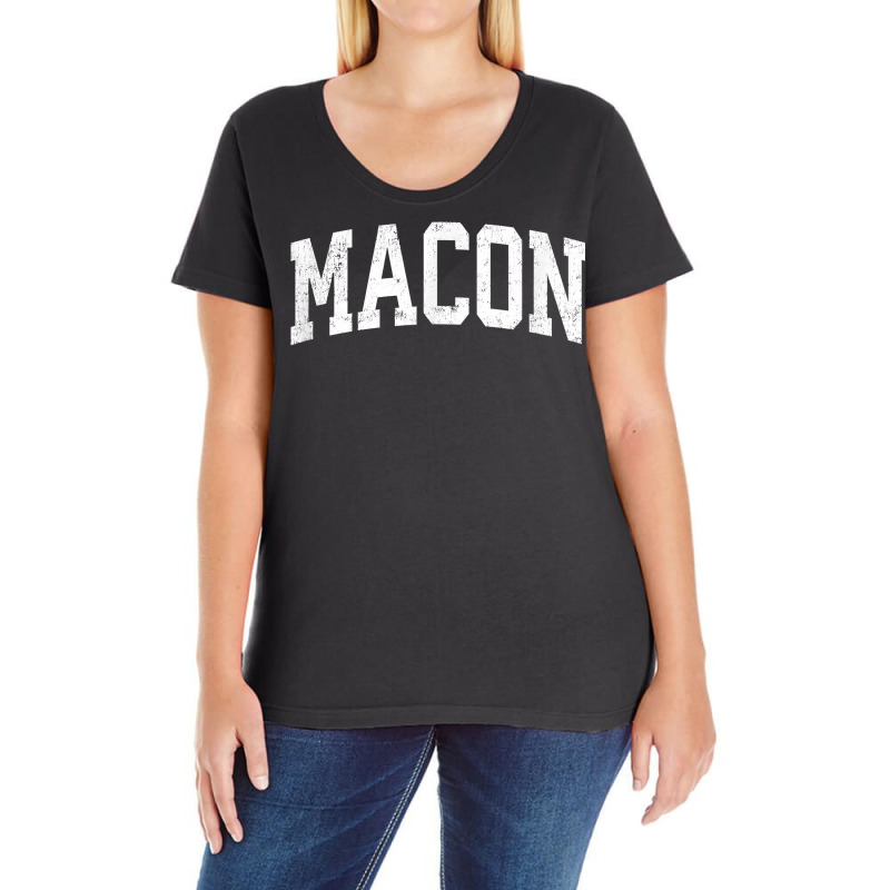 Macon Georgia Ga Vintage Athletic Sports Design T Shirt Ladies Curvy T-Shirt by TeaMenShop | Artistshot