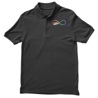 Family Autism Awareness Mom Rainbow Infinity Symbol T Shirt Men's Polo Shirt | Artistshot