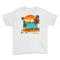 Atlantis Bahamas Beach Summer Vacation Palm Sunset T Shirt Youth Tee | Artistshot