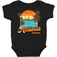 Atlantis Bahamas Beach Summer Vacation Palm Sunset T Shirt Baby Bodysuit | Artistshot