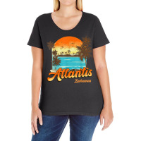 Atlantis Bahamas Beach Summer Vacation Palm Sunset T Shirt Ladies Curvy T-shirt | Artistshot