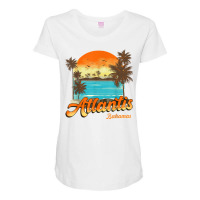 Atlantis Bahamas Beach Summer Vacation Palm Sunset T Shirt Maternity Scoop Neck T-shirt | Artistshot