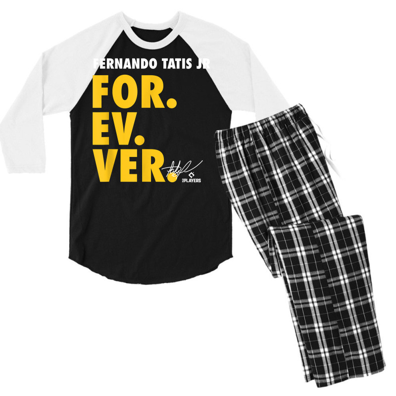 Fernando Tatis, Jr. Forever Baseball Sports   Apparel T Shirt Men's 3/4 Sleeve Pajama Set | Artistshot