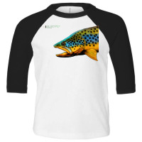 Black Fly Brown Trout Fishing Tenkara Fly Fishing T Shirt Toddler 3/4 Sleeve Tee | Artistshot