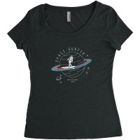 Space Surfer Women's Triblend Scoop T-shirt | Artistshot