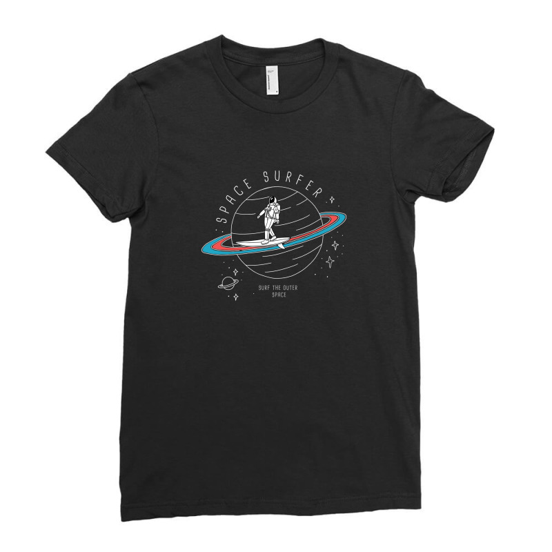 Space Surfer Ladies Fitted T-Shirt by Disgus_Thing | Artistshot