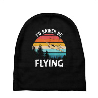 I'd Rather Be Flying Tshirt Aviation Shirt Airplane Pilot T Shirt Baby Beanies | Artistshot