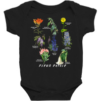 Botanist Gardening Fleur Fatale Poison Botanical Chart T Shirt Baby Bodysuit | Artistshot