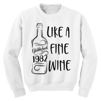 Established 1982 Like Fine Wine Country Birthday Wine Lover T Shirt Youth Sweatshirt | Artistshot