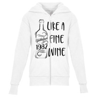 Established 1982 Like Fine Wine Country Birthday Wine Lover T Shirt Youth Zipper Hoodie | Artistshot