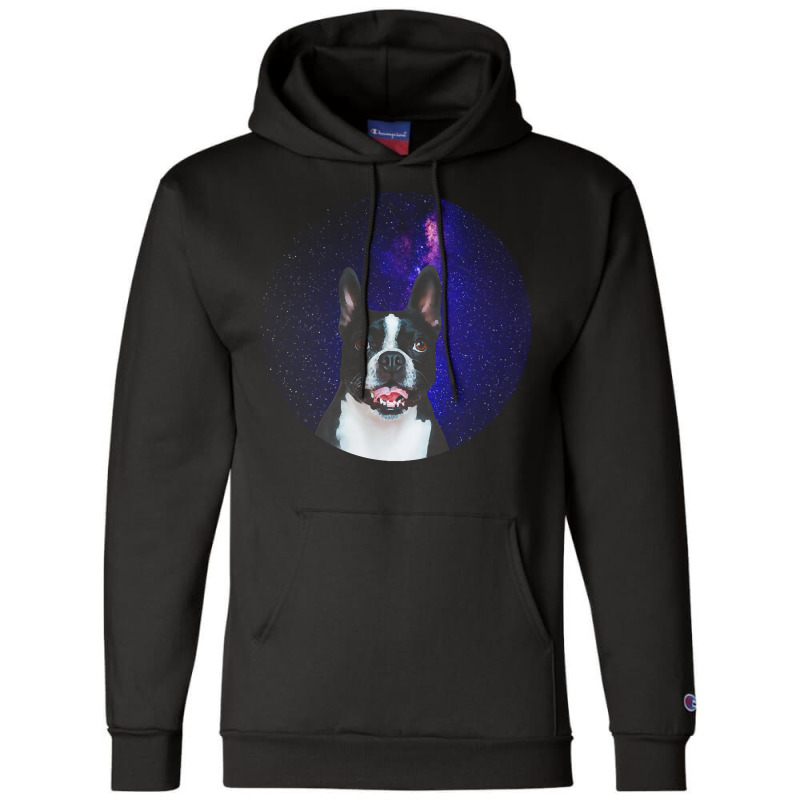 Boston Terrier T  Shirtfunny Boston Terrier Lover Face Dog Galaxy T  S Champion Hoodie | Artistshot