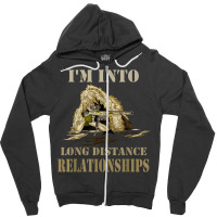 Funny Sniper Camo Long Distance Relationship Gun Lover 2a T Shirt Zipper Hoodie | Artistshot