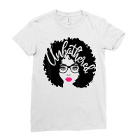 Gift Afro Diva Pink Lips Melanin Black Girl Magic Unbothered T Shirt Ladies Fitted T-shirt | Artistshot