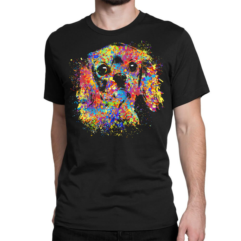 Cavalier King Charles Spaniel T  Shirt Colorful Cavalier King Charles Classic T-shirt | Artistshot