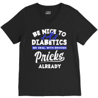 Funny Diabetic Type 1 Diabetes T1d Diabetes Awareness T Shirt V-neck Tee | Artistshot