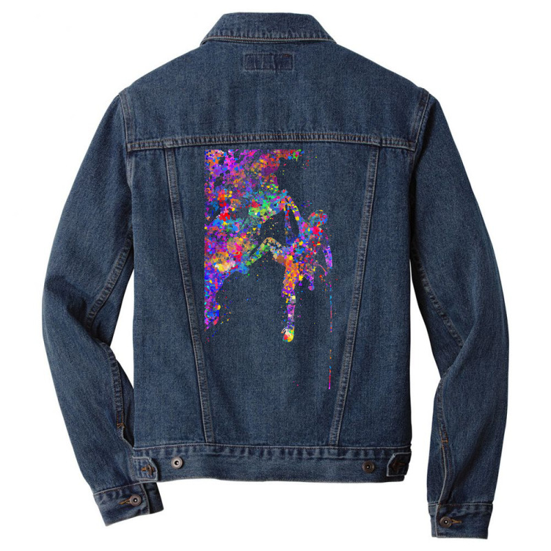 Climber T  Shirt Climber Man Watercolor Art T  Shirt Men Denim Jacket | Artistshot