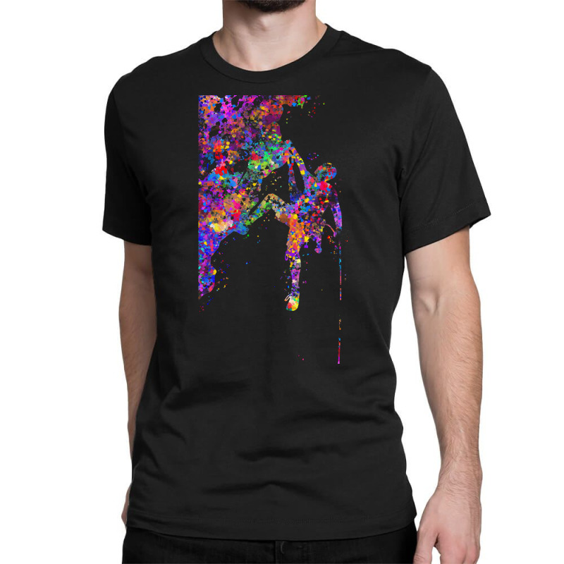 Climber T  Shirt Climber Man Watercolor Art T  Shirt Classic T-shirt | Artistshot