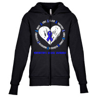 Huntington's Disease Awareness Monogenic disorder Related He T Shirt Youth Zipper Hoodie | Artistshot