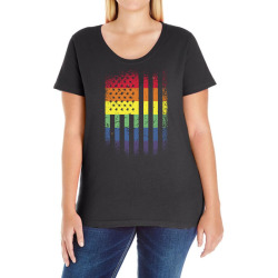 american pride flag Ladies Curvy T-Shirt | Artistshot