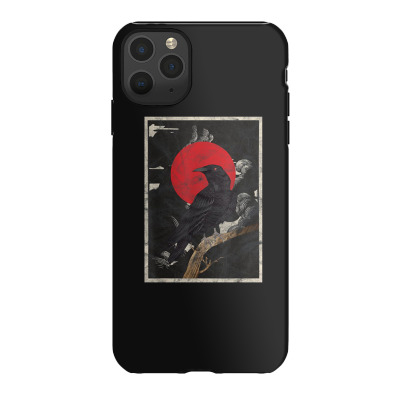 Red Moon Raven Graphic Black Crow Iphone 11 Pro Max Case Designed By Martinezart