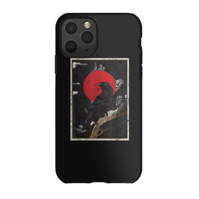 Red Moon Raven Graphic Black Crow Iphone 11 Pro Case Designed By Martinezart