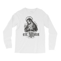 Ave Maria Schubert Latin Mass Blessed Mother Hail Mary Lady T Shirt Long Sleeve Shirts | Artistshot