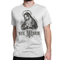 Ave Maria Schubert Latin Mass Blessed Mother Hail Mary Lady T Shirt Classic T-shirt | Artistshot