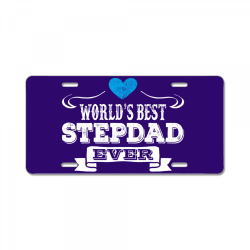 worlds best stepdad ever 1 License Plate | Artistshot