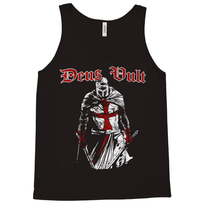 Deus Vult   Knight Templar   Vintage Crusader T Shirt Tank Top | Artistshot