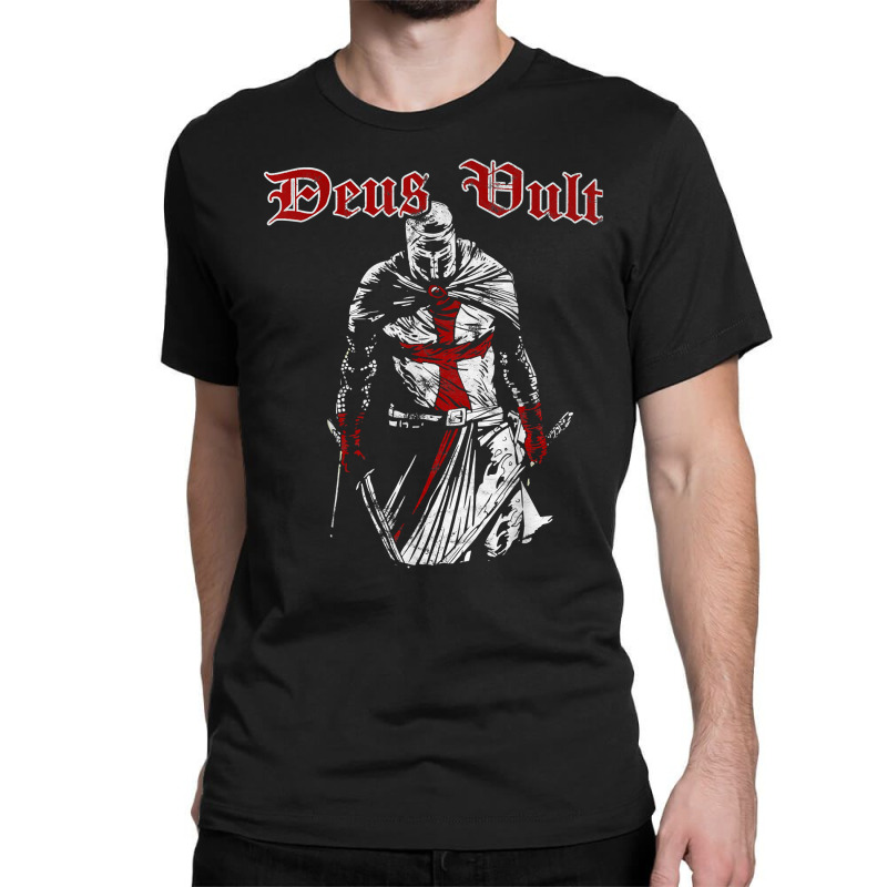 Deus Vult   Knight Templar   Vintage Crusader T Shirt Classic T-shirt | Artistshot