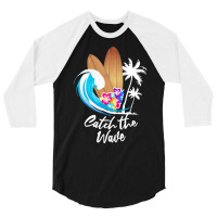 Summer Holiday T  Shirt Catch The Wave Summer Surfing T  Shirt 3/4 Sleeve Shirt | Artistshot