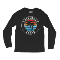 Galveston Texas Tx Vintage Graphic Retro 70s T Shirt Long Sleeve Shirts | Artistshot