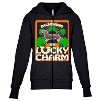 Dachshund T  Shirt My Black & Tan Dachshund Is My Lucky Charm   Gifts Youth Zipper Hoodie | Artistshot